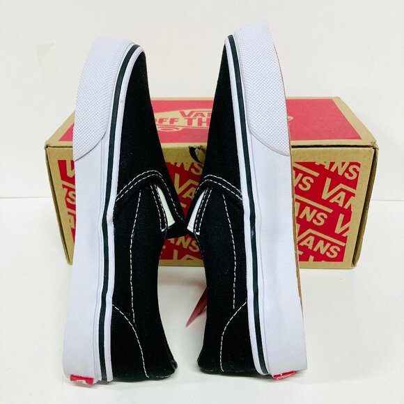 Kids Van's Shoes Authentic Classic Slip On Black Size 13 - Picture 6 of 10
